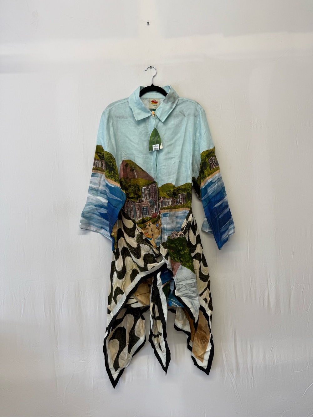 FARM RIO Women's Multicolor Copacabana Beach Long Sleeve Kimono Size L - Picture 5 of 15